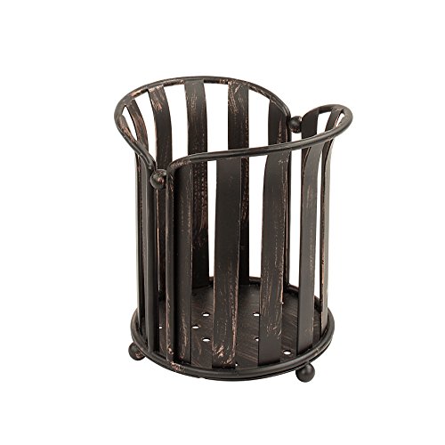 Spectrum Diversified Stripe Utensil Holder Oil Rubbed Bronze, 1 EA