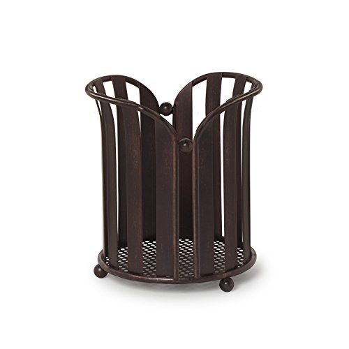 Spectrum Diversified Stripe Utensil Holder Oil Rubbed Bronze, 1 EA