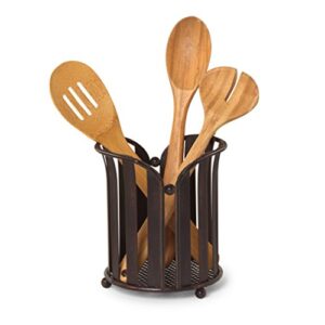 Spectrum Diversified Stripe Utensil Holder Oil Rubbed Bronze, 1 EA