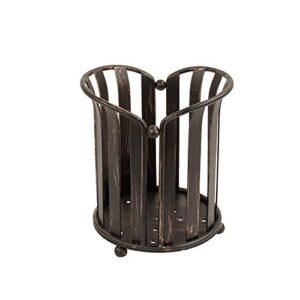 Spectrum Diversified Stripe Utensil Holder Oil Rubbed Bronze, 1 EA