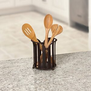 Spectrum Diversified Stripe Utensil Holder Oil Rubbed Bronze, 1 EA