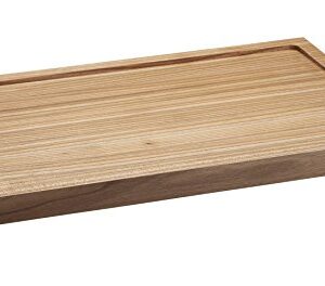 Rosle 15033 Cutting Board with Stainless Steel Handle, Wood, Natural, 48 x 32 x 3 cm