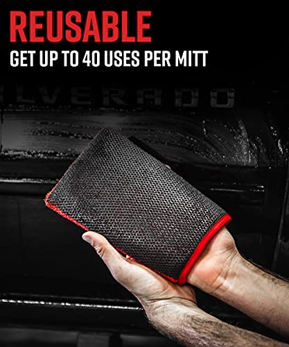 Adam's Polishes Clay Mitt - Medium Grade Clay Bar Infused Mitt | Car Detailing Glove Quickly Removes Debris from Your Paint, Glass, Wheels, & More