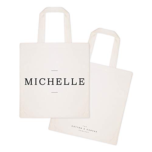 The Cotton & Canvas Co. Personalized Modern Name Beach, Shopping and Travel Reusable Shoulder Tote and Handbag