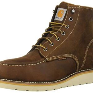 Carhartt womens 6 Inch Waterproof Wedge Steel Toe Work Boot, Brown Oil Tanned, 11.5 US