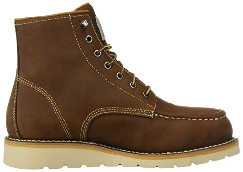 Carhartt womens 6 Inch Waterproof Wedge Steel Toe Work Boot, Brown Oil Tanned, 11.5 US