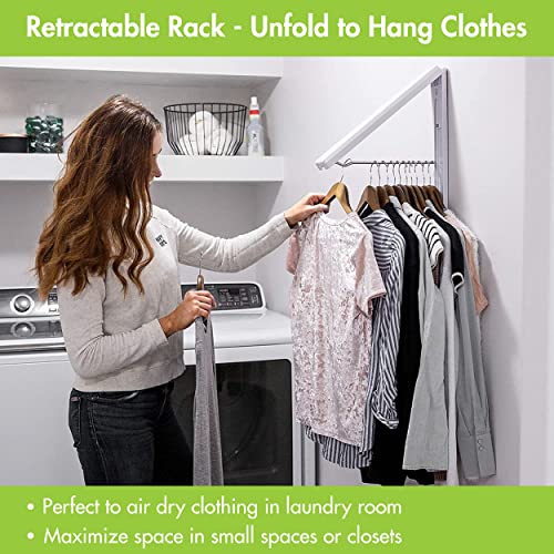 InstaHanger - The Original Foldable Clothes Drying Rack - Space Saving Laundry and Closet Organizer - 2 Pack Original Wall Mount