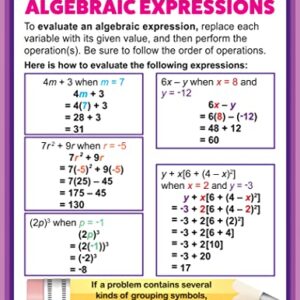 McDonald Publishing Algebraic Expressions & Equations Poster Set (P088)