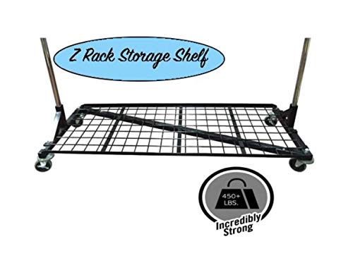 Only Garment Racks #01-333BL Only Garment Racks Heavy Duty Storage Base Shelf for Z Racks - Black