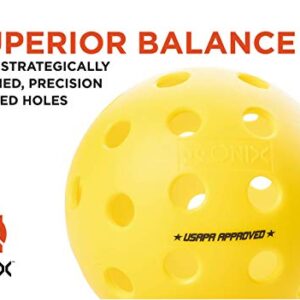 Onix Fuse G2 Outdoor Pickleball Balls - Yellow and Neon Pickleballs - 3 and 6 Packs of Pickleball Balls