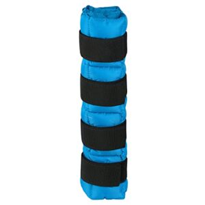 horze pro cooling therapy ice wrap for horses, quick cooling gel ice pack with flexible straps & durable nylon design - 1 size - single - blue - one size