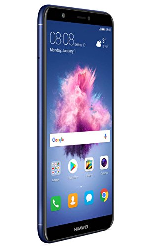 Huawei P Smart (32GB) 5.6" Fullview Display & Dual Camera's, 4G LTE Dual-SIM Factory Unlocked w/ Fingerprint Scanner FIG-L23 International Model, No Warranty (Blue)