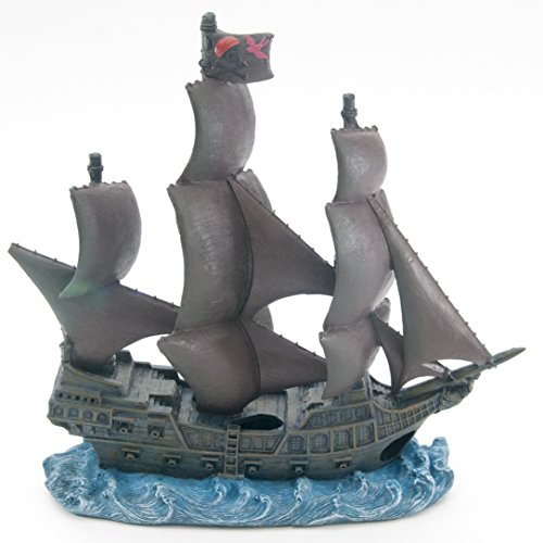 Penn-Plax Officially Licensed Disney Aquarium Ornaments from Pirates of The Caribbean (4.25" Black Pearl)