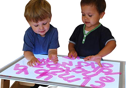 TickiT SiliShapes Trace Alphabet - Set of 26 - Transparent Silicone Letters With Traceable Broken Lines and Directional Arrows - Lowercase - Teach Letter Recognition and Formation