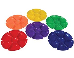 tickit-9660 flower sorting trays - set of 6 - assorted colors - teach sorting, classifying and counting - organize arts and crafts