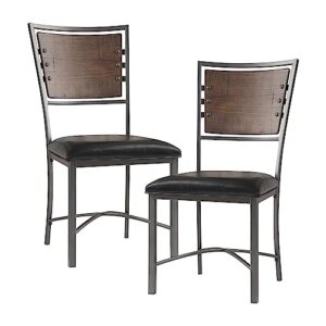 homelegance fideo chair, set of 2, brown