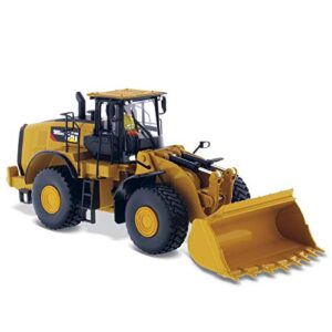 diecast masters cat caterpillar 980m wheel loader with rock bucket and operator high line series 1/50 diecast model by 85543