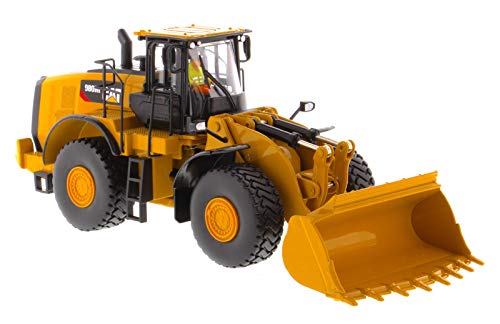 Diecast Masters CAT Caterpillar 980M Wheel Loader with Rock Bucket and Operator High Line Series 1/50 Diecast Model by 85543