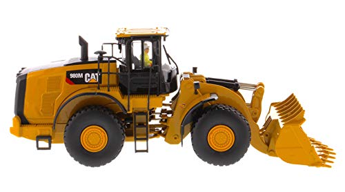Diecast Masters CAT Caterpillar 980M Wheel Loader with Rock Bucket and Operator High Line Series 1/50 Diecast Model by 85543
