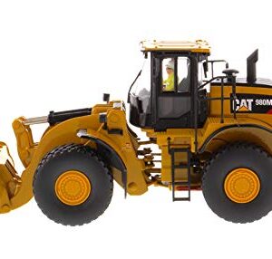 Diecast Masters CAT Caterpillar 980M Wheel Loader with Rock Bucket and Operator High Line Series 1/50 Diecast Model by 85543