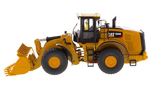 Diecast Masters CAT Caterpillar 980M Wheel Loader with Rock Bucket and Operator High Line Series 1/50 Diecast Model by 85543