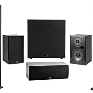 Polk 5.1 Channel 4K 3D A/V Surround Sound Multimedia Home Theater Speaker System