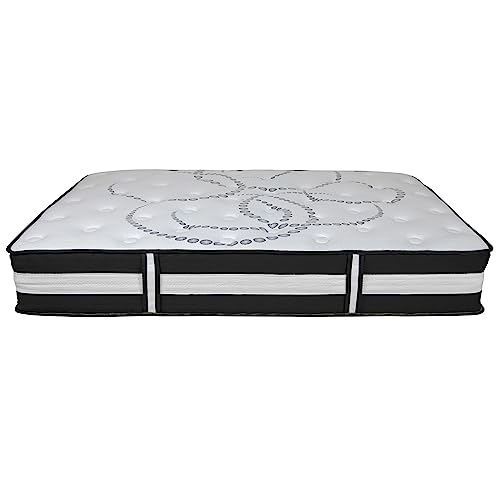 Flash Furniture Capri Comfortable Sleep 12 Inch Hybrid Pocket Spring Mattress | Full Size Mattress in a Box