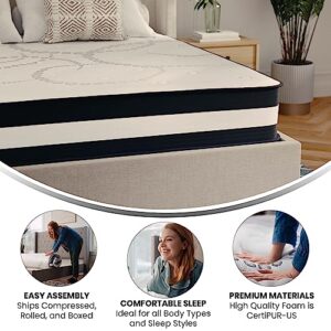 Flash Furniture Capri Comfortable Sleep 12 Inch Hybrid Pocket Spring Mattress | Full Size Mattress in a Box