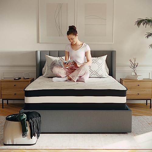 Flash Furniture Capri Comfortable Sleep 12 Inch Hybrid Pocket Spring Mattress | Full Size Mattress in a Box