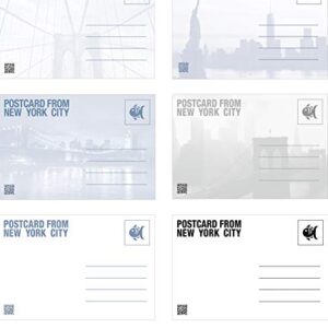 New York Postcards Set of 30 Styles. Collectible Edition of NYC Souvenirs Post Cards 4 x 6 of NY Landmarks, Skylines and Aerial Views. Made in USA