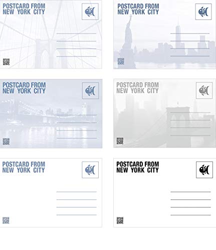 New York Postcards Set of 30 Styles. Collectible Edition of NYC Souvenirs Post Cards 4 x 6 of NY Landmarks, Skylines and Aerial Views. Made in USA