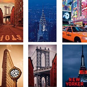 New York Postcards Set of 30 Styles. Collectible Edition of NYC Souvenirs Post Cards 4 x 6 of NY Landmarks, Skylines and Aerial Views. Made in USA