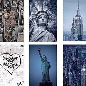 New York Postcards Set of 30 Styles. Collectible Edition of NYC Souvenirs Post Cards 4 x 6 of NY Landmarks, Skylines and Aerial Views. Made in USA