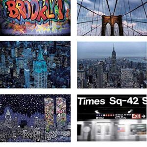 New York Postcards Set of 30 Styles. Collectible Edition of NYC Souvenirs Post Cards 4 x 6 of NY Landmarks, Skylines and Aerial Views. Made in USA