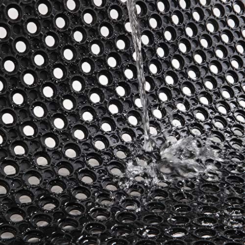 Lovinland Outdoor Rubber Drainage Mat Non-Slip Mat 60 x 35 Inch Commerical Heavy Duty Mat for Resturant Kitchen Bar Garage Garden Industral Indoor Use Black