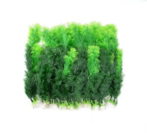 cnz aquarium decor fish tank decoration ornament artificial plastic plant green 10pcs grass 12-inch