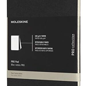 Moleskine PRO Pad, Soft Cover, Large (5" x 8.25") Ruled/Lined, Black, 96 Pages