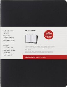 moleskine cahier journal, soft cover, xxl (8.5" x 11") subject cahier, black/kraft brown, 160 pages (set of 2)