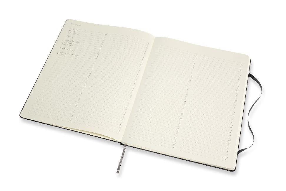 Moleskine PRO Notebook, Hard Cover, XXL (8.5" x 11") Professional Project Planning, Black, 192 Pages