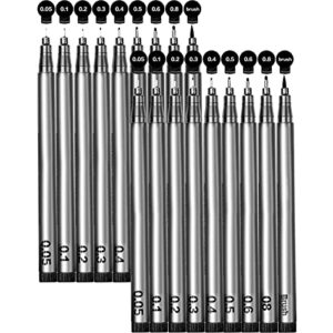jovitec black pigment fineliner ink micro pens waterproof black pen set for art sketching writing, 18 pieces