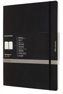 moleskine pro notebook, soft cover, xxl (8.5" x 11") professional project planning, black, 192 pages