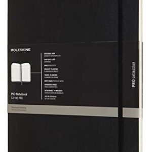 Moleskine PRO Notebook, Soft Cover, XXL (8.5" x 11") Professional Project Planning, Black, 192 Pages