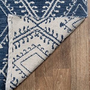 Erin Gates by Momeni Easton Pleasant Navy Hand Woven Indoor Outdoor Area Rug 7'6" X 9'6"