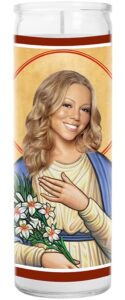celebrity prayer candle - funny saint candle - 8 inch glass prayer votive - 100% handmade in usa - novelty celebrity gift