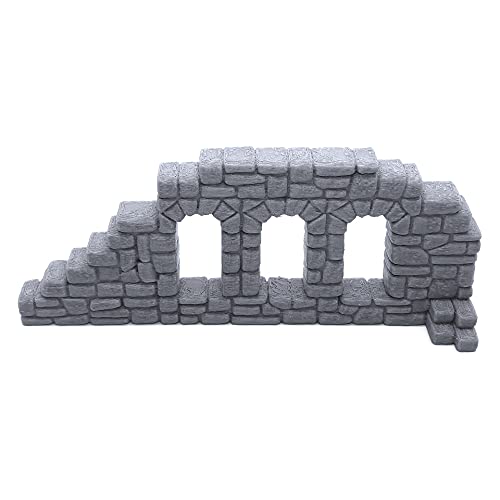 EnderToys Ruined Stone Walls Set A, Terrain Scenery for Tabletop 28mm Miniatures Wargame, 3D Printed and Paintable