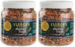 (2 pack) fluker labs aquatic turtle medley treat food, 1.5-ounce per container