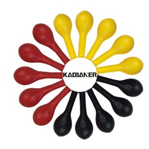 KADBANER Red Yellow Black Balloons,100-Pack,12-Inch Latex Balloons