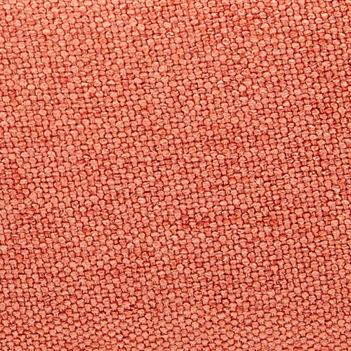 Christopher Knight Home Flavel Mid-Century Tufted Fabric Ottoman, Coral / Walnut