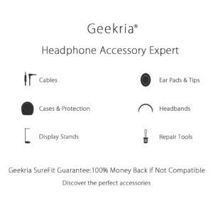 Geekria 2PCS in-Ear Knit Fabric Headband Cover Compatible with Sony WI-1000XM2, WI-1000X, WI-C400, Bluetooth Wireless Stereo Headset Headphones, Head Cushion Pad Protector (Light Brown)