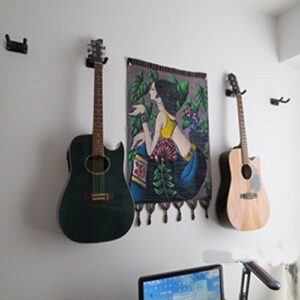 Wall Mounted Guitar Hanger Hook,Mandolin/Violin/Ukulele/Guitar Support Holder Stand Rack Square Base(4)